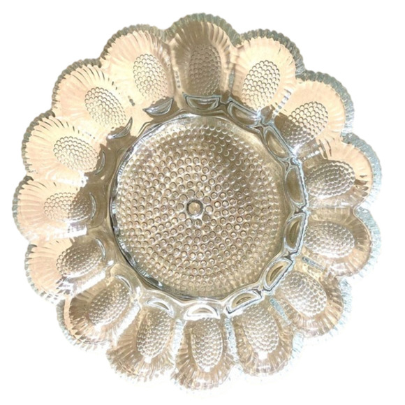 Vintage Kitchen Deviled Egg Platter Crystal Vintage Poshmark